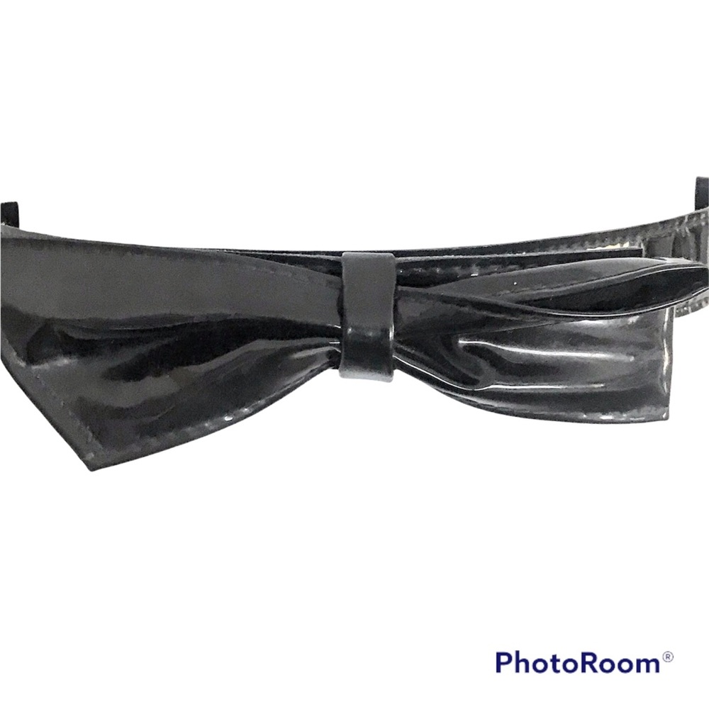 Bow Belt Black Cute Shiny Vinyl Statement Size 28 Accessories by Pearl - Picture 11 of 14